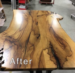 Hickory Table Top Restoration - After